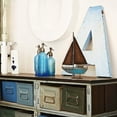 thumbnail image 2 of Wood Sailboat Decor Nautical Decoration, 13.43" H Sail Boat Decor Display Rustic Nautical Beach Theme Room Decor Nautical Tabletop Decor for Living Room Bathroom Home Decor (Blue), 2 of 7