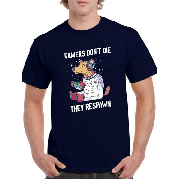 Gamers Respawn T-Shirt Men -Smartprints Designs, Male 5X-Large