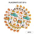thumbnail image 3 of Placemats Set of 4 / 6, Fall Pumpkins And Sunflowers Placemats for Dining Table Indoor/Outdoors Heat Resistant Washable Placemats 18" x 12", 3 of 8