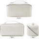 thumbnail image 3 of Large-Capacity Travel Cosmetic Bag Waterproof Portable Leather Makeup Bags With Handle and Divider, 3 of 5