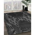 thumbnail image 3 of Ahgly Company Machine Washable Indoor Square Transitional Carbon Gray Area Rugs, 4' Square, 3 of 7