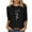 Black, variant on Enjoytime Women's Blouses Clothes Trendy Print 3/4 Sleeve Round Neck Tee Shirts Tops Loose Fit Fashion Womens Tops Casual