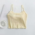thumbnail image 2 of hotojiny Camisole Tops for Women Summer Crop Tank Top Cute Square Neck Spaghetti Strap Sleeveless Shirts with Built in Bra, 2 of 7