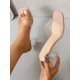 thumbnail image 2 of Women Clear Strap Chunky Heeled Mule Sandals, Fashion Summer Heeled Sandals, 2 of 3