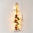 thumbnail image 3 of Lighted Christmas Bells Garland Warm White String Holiday Tree Door Decor, 3 of 7