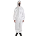 thumbnail image 3 of Traje protector desechable Mono con capucha Ropa de seguridad impermeable y transpirable (blanco, XL), 3 of 8