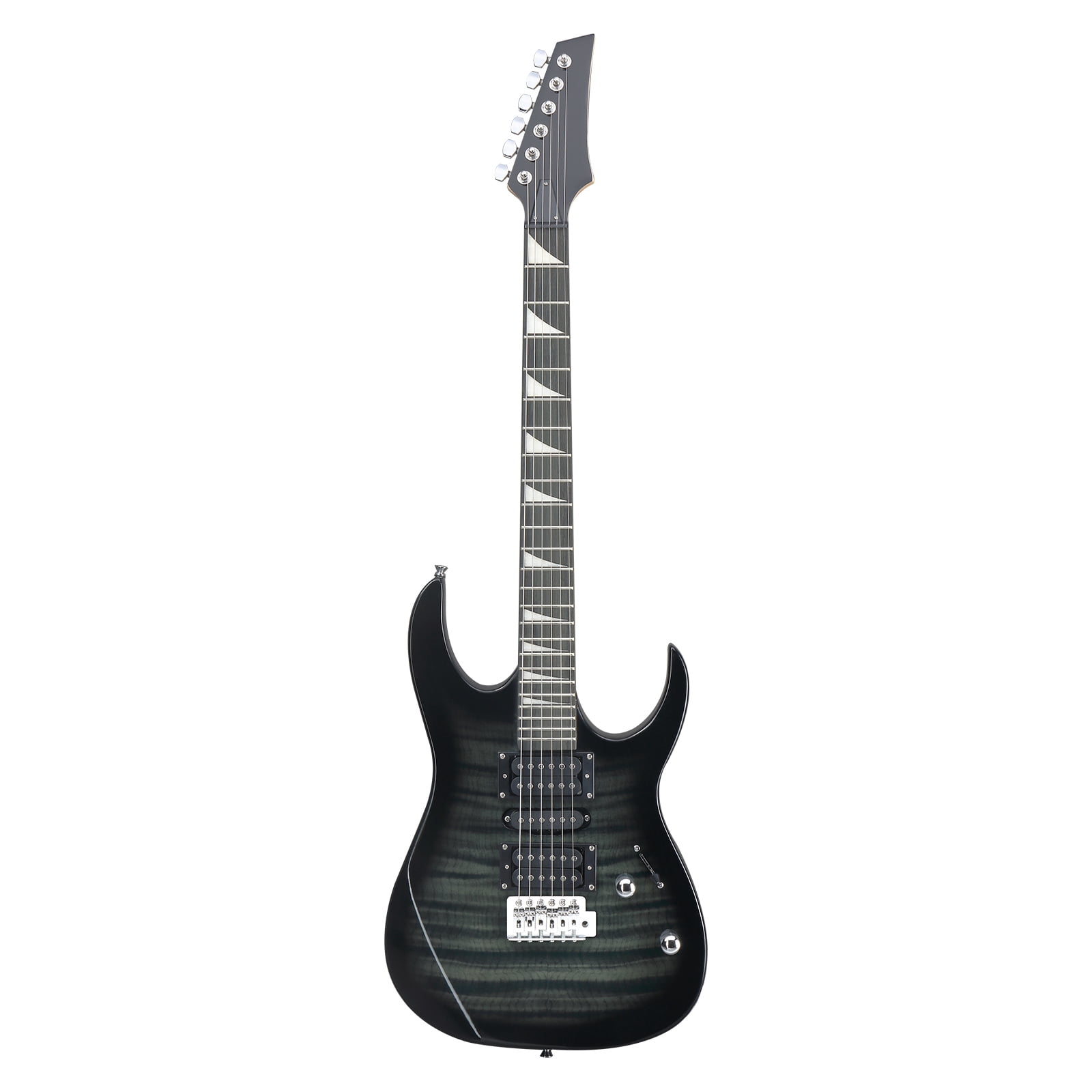 39in Electric Guitar HSH Pickups Black Complete Starter Kit for Hard Tiger-striped, Black