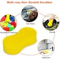 thumbnail image 2 of Car Wash Sponge 4 Pack , Auto Detailing Supplies, Car Wash Mitt, Sponges for Dishes, Tile, Bike, Boat, Easy Grip Sponge for Kitchen, Bathroom, Household Cleaning, 2 of 3