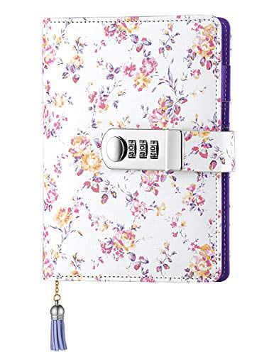 Black ARRLSDB Lock Journal Combination Lock Writing Travel Diary A5 PU Leather Password Notebook Locking Personal Diary 