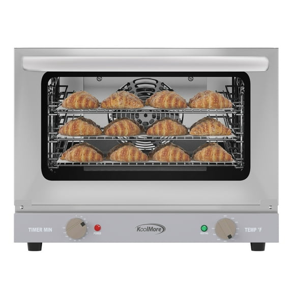 19 in. Countertop Convection Oven for Quarter-Size Pans with 3 Racks 1440W of Power in Stainless-Steel, 0.8 cu. ft.