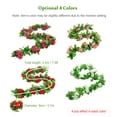 thumbnail image 4 of Rosas artificiales enredaderas para decoración de bodas, jardines, hogares y hoteles, 9 flores de color rosa profundo, elegancia y frescura para cualquier espacio., 4 of 6