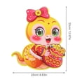 thumbnail image 5 of Huaq Snake Year Door Decorations Glass Stickers Window Decorations (New Year Three-Dimensional Worship 03), 5 of 6