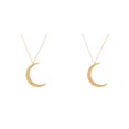 thumbnail image 4 of Collar de cadena Minnieouse Ajustable Luna Colgantes de Oro 2piezas, 4 of 6