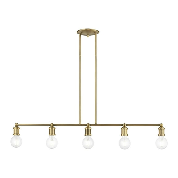 Livex Lighting - Lansdale - 5 Light Large Linear Chandelier In Transitional