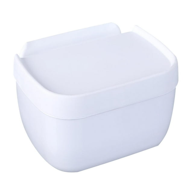 Caja dispensadora de perforaciones con soporte para papel higiénico para hotel, oficina y baño blanco