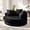 Black, variant on Muumblus 61" Oversized Round Boneless Lounge Chaise Chair Indoor, Corduroy Deep Seat Cloud Couch Sleeper Sofa Bed with 3 Pillows, No Assembly Barrel Chair for Living Room, Beige