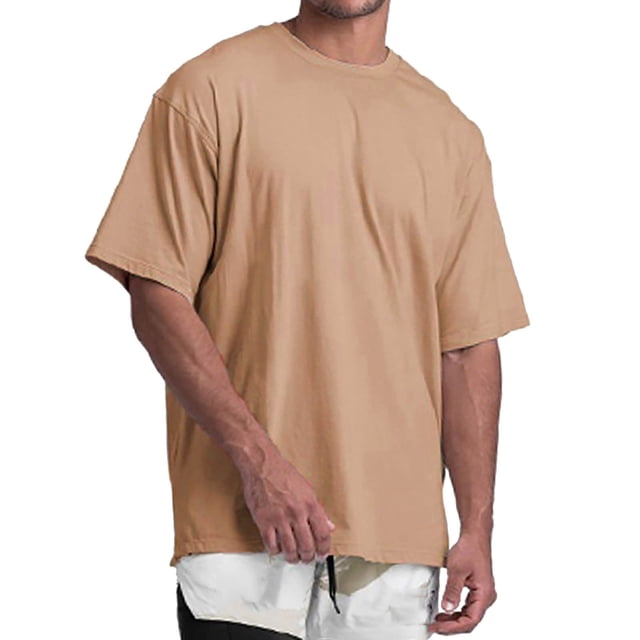 Camiseta deportiva holgada para hombre: mangas cortas abiertas, estilo informal, adecuada para el día a día/casa, tallas S-XXL, fácil de combinar con pantalones