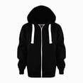 thumbnail image 2 of TOWED22 Boy Girl Hoodie Sweatshirt Zip-Up Cotton Casual Pocket Jacket Spring Fall Clothes(Black,6-7 Y), 2 of 9
