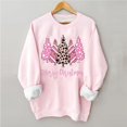 thumbnail image 2 of WEAIXIMIUNG Sweat à Demi-Zip pour Femmes 3TG Sweat de Noël pour Femmes Design Père Noël et Arbre Col Rond, 2 of 5