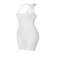 thumbnail image 4 of Combinaison Moulante pour Femme, Couleur Unie, Col en U, Justaucorps Sans Manches, Salopette de Sport Ajustée, une-Pièce, Barboteuse, Barboteuse, Vert Armée, G, 4 of 6