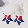 thumbnail image 5 of Leather Earrings America Texas Flag Decorative Star Faux Leather Earring Lightweight Dangle Drop Earrings For Women, 5 of 6