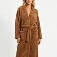thumbnail image 5 of Cekizud Bathrobe for Women Thick Fleece Water Absorbent Wrap Belt Long Sleeve Robe, 5 of 6