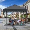 thumbnail image 2 of 10x10 Pop up Canopy Tent Portable Shade Outdoor Canopy with Carrying Bag and Height Adjustable, 2 of 7