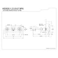 thumbnail image 2 of Kingston Brass KS3021PX Restoration Two-Handle Wall Mount Roman Tub Faucet, Polished Chrome, 2 of 2