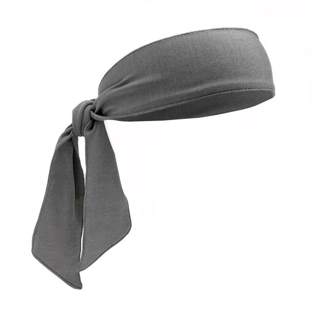 Sonducket Diadema deportiva de moda, bandas para el sudor traseras ajustables, accesorios de estilo atlético Multicolor de secado rápido para tenis y Accesorio para el cabello Gris oscuro