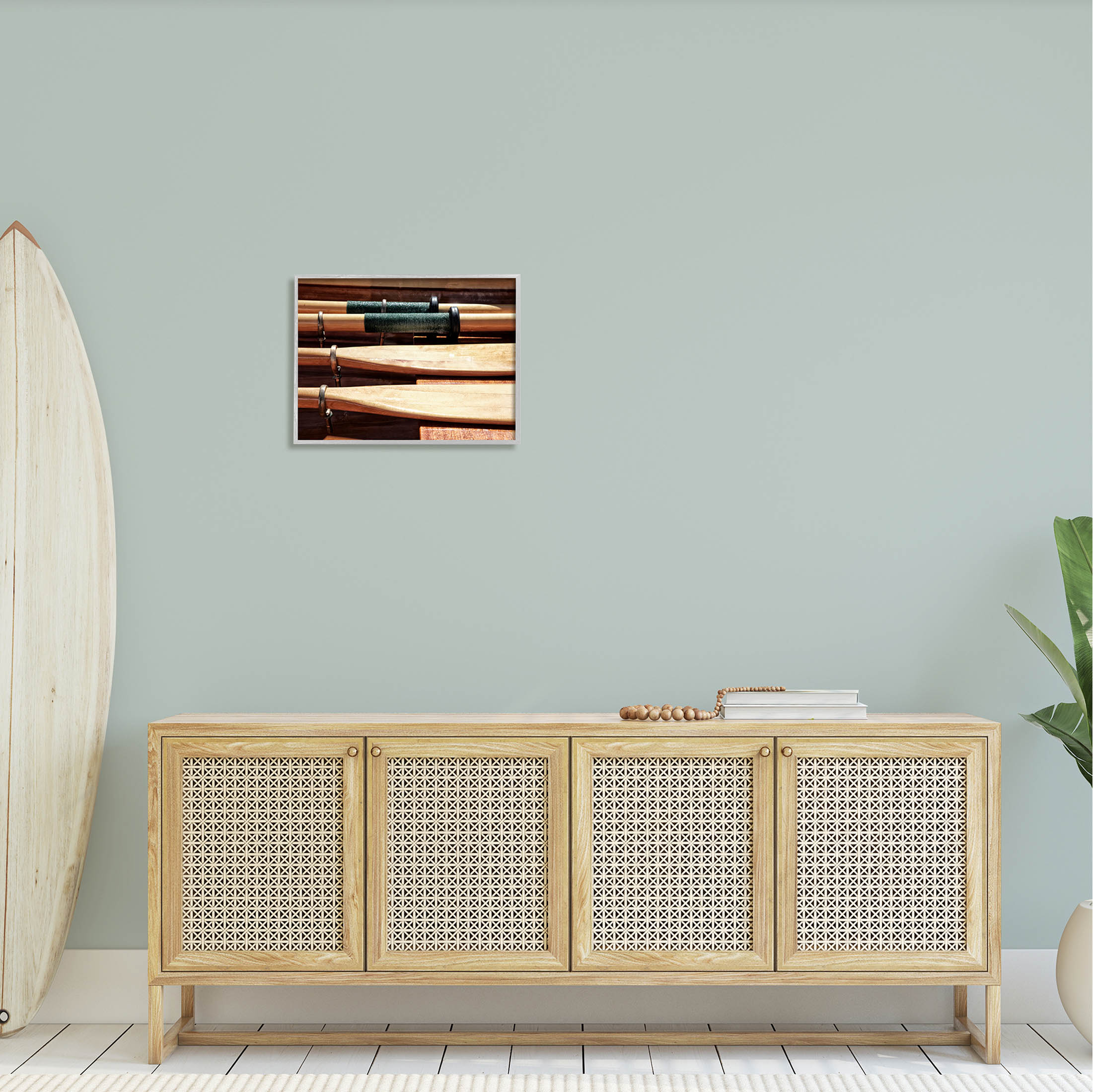 Stupell Industries Rowing Oars Photograph Photograph Gray Framed Art Print Wall Art, Design by Savanah Plank