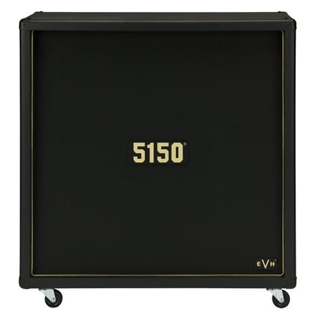 EVH 5150 Iconic Series EL34 160W 4x12" Straight Cabinet with Celestion Speakers, Black/Gold