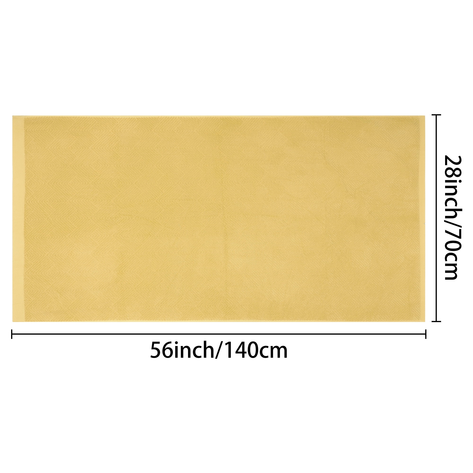 Unique Bargains 4 Pcs Cotton Bath Towels Lightweight Towels for Bathroom Yellow
