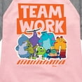 thumbnail image 3 of Monsters Inc. - Teamwork - Toddler & Youth Girls Raglan Graphic T-Shirt, 3 of 4