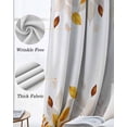 thumbnail image 3 of Yellow Leaf Blackout Curtains for Bedroom Living Room Darkening Curtains 54 Inch Long Fall Plant Country Vintage Watercolor White Short Curtain for Small Window Treatment Grommet Drapes 42"x54"x2, 3 of 9