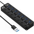 thumbnail image 3 of HLONK 2pcs Usb Adapter Usb Connector Usb Extension Cable 7 Ports Usb Splitter Extender, 3 of 8