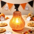 thumbnail image 5 of Vivcore Halloween Pumpkin Light LED Glowing Jack O Lantern Flameless Tabletop Light Up Decor for Indoor Porch Party, Style A 1 Pack, 5 of 8