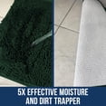 thumbnail image 3 of Alfombra de baño Muddy Mat, microfibra de felpilla, secado rápido, color verde oscuro, 3 of 6