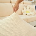 thumbnail image 6 of Universal Sofa Cover, Anti-Slip L Shape Sectional Couch Slipcover, Stretch Couch Cushion Chaise Cover (Beige, Large Triple Seat Cover), 6 of 10