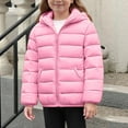 thumbnail image 2 of SuTry Kids Lightweight Jacket Warm Thermal Long Sleeve Windproof Fall Winter Coat Soft Cotton Outerwear for Chiildren 4-14 Years(Pink,4-5 Years), 2 of 8