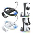 thumbnail image 5 of Soporte para Gamepad para Consola de Juegos para PS5Slim Modelo Universal con Anillo de Luz Ambiental Bloque de Soporte Vertical con Colgador para Auriculares,B, 5 of 5