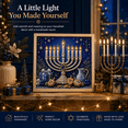 thumbnail image 4 of DIY Hanukkah Pearl Art Kit, Chanukah Themed Diamond Painting Craft Set, Pre Printed Canvas and Pearl Beads Art Kit for Handmade Wall Decor During Festival of Lights B, 4 of 6