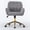 Gray, variant on PAPROOS Office Chair, Velvet Upholstered Tufted Button Home Office Chair with Golden Metal Base, Adjustable Height, Swivel Ergonomic Task Chair, Luxury Desk Chair Computer Chair, Black