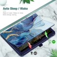 thumbnail image 4 of Folio Case for Fire HD 10/Fire HD 10 Plus Tablet Slim Fit Standing Cover with Auto Sleep/Wake, Ocean Marble, 4 of 7