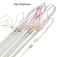 thumbnail image 3 of ZOELNIC 30CM 8 Tubes 192 LED Meteor Shower Rain Lights Waterproof Falling String Lights for Wedding Party Christmas New Year Decoration Warm White, 3 of 5
