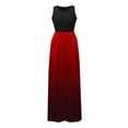 thumbnail image 5 of Tqcoqu Summer Maxi Print Patchwork Dresses for Women,Sleeveless Casual Flowy Tiered Dress Vacation Beach Sundresses with Pockets, 5 of 9