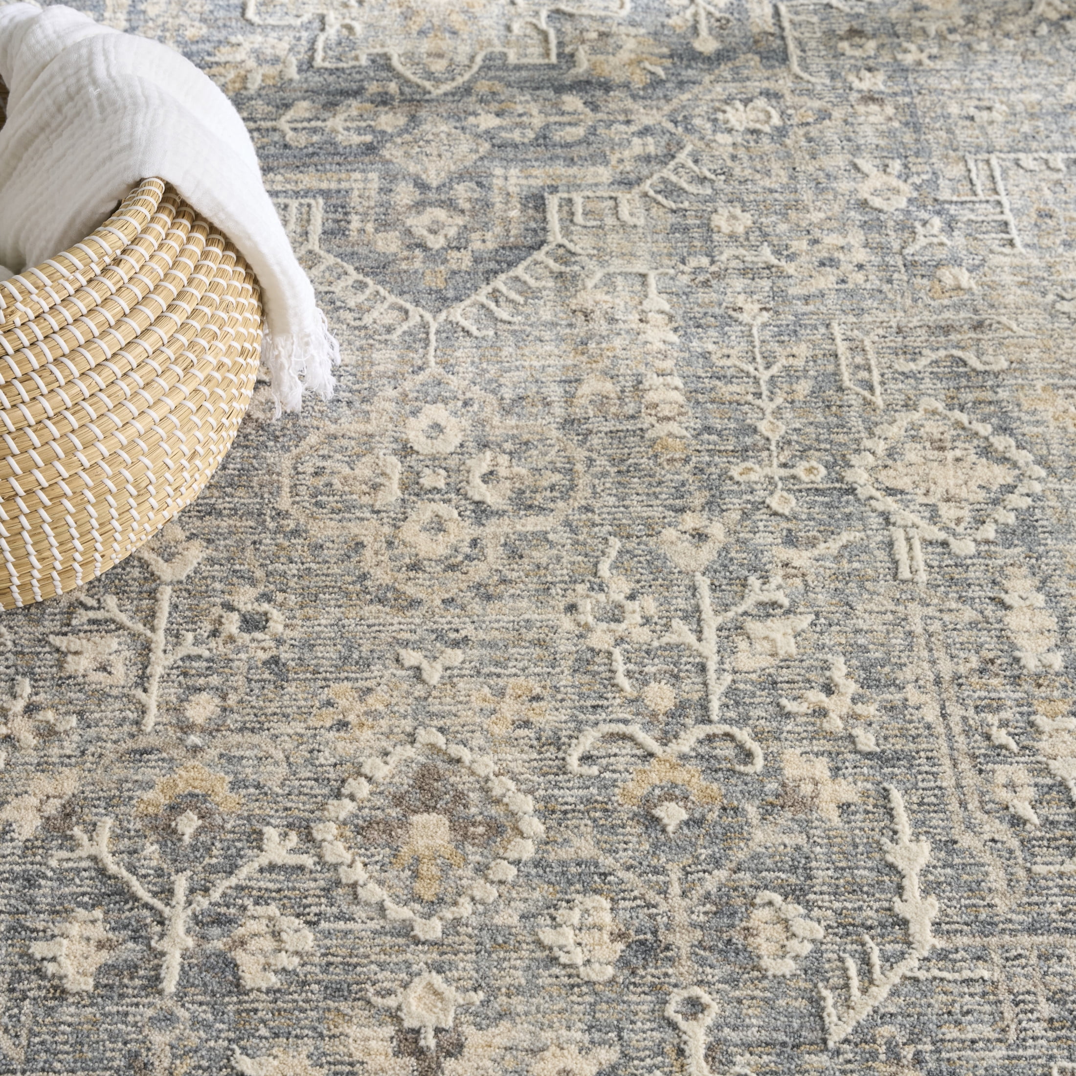Nourison Harbor 7'10" x 10' Blue Vintage Indoor Rug