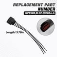 thumbnail image 4 of HVAC Blower Motor Resistor Connector Wire Harness Pigtail for Ford Expedition F-150 Lincoln Navigator Replace# WPT688, 4 of 7