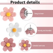LZLINGMEI Flower Push Pins, 30pcs Cute Push Pins for Bulletin Board, Decorative Thumb Tacks Push Pins for Cork Board, Photo Wall, Map, Office or Home