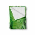 thumbnail image 2 of Plant Soft Flannel Fleece Throw Blanket, Close-up Tropic Foliage Pattern Helleborus Leaves Natural Herbs Wildflowers, Cozy Plush for Indoor and Outdoor Use, 50" x 70", Lime Green, by Ambesonne, 2 of 6
