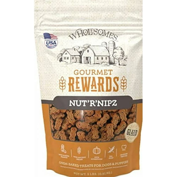 Wholesomes Gourmet Rewards Biscuit Dog Treats Nut R Nipz Nut R Nipz, 1ea/2 lb